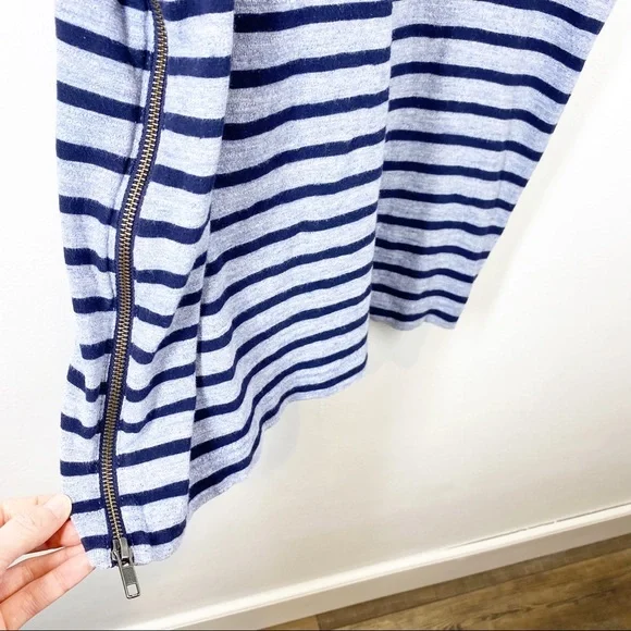 J. Crew Side Zipper Blue Striped Dress - Picture 5 of 10